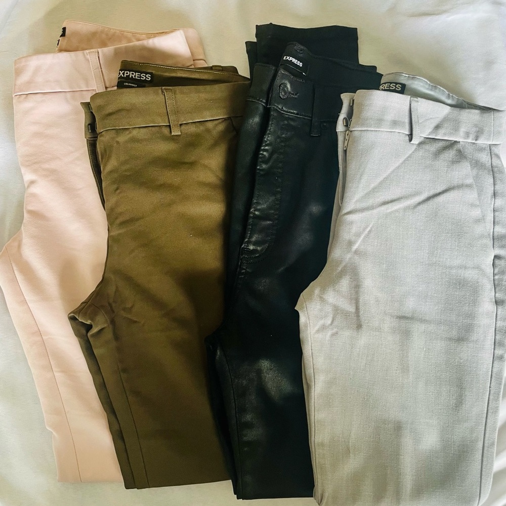Express pants columnist mid and high waisted